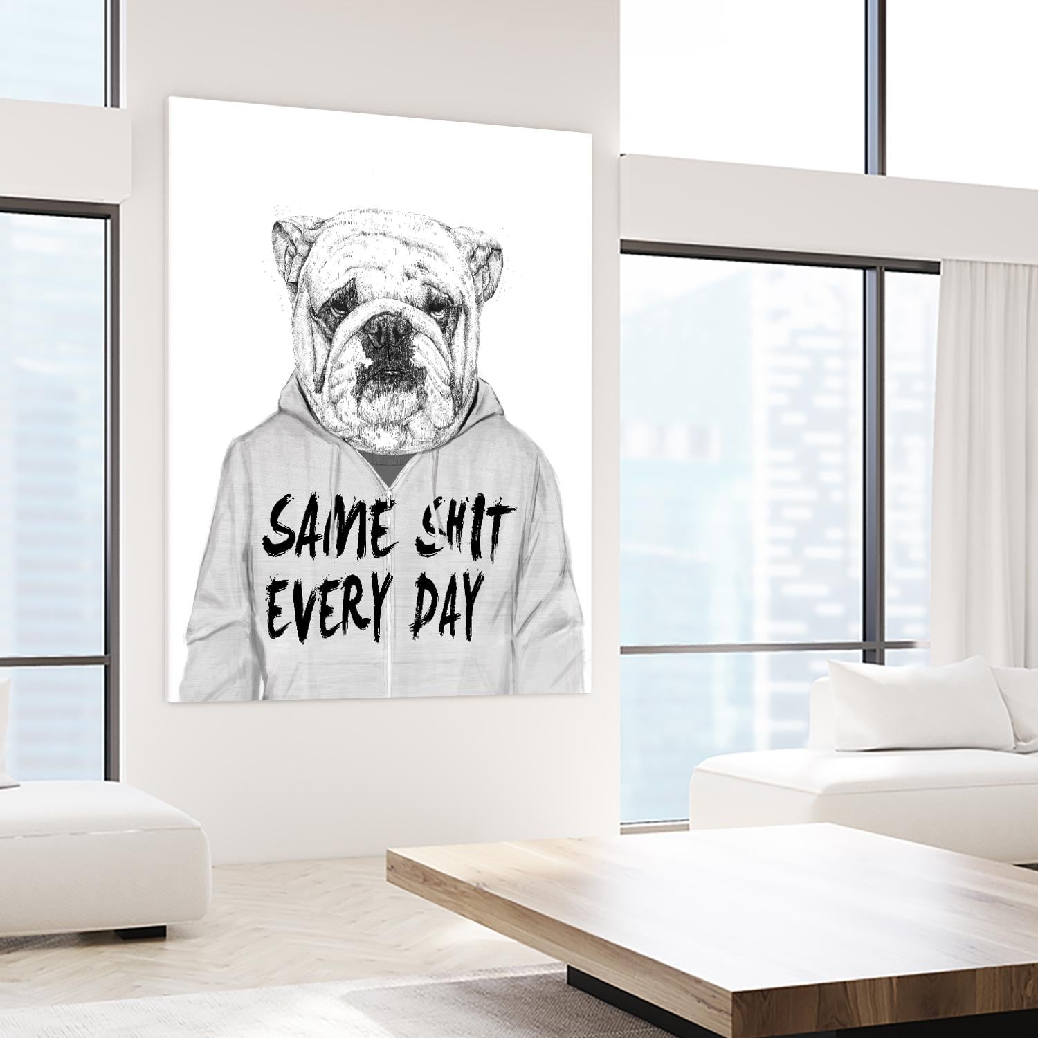 Same Shit Everyday by Balazs Solti on GIANT ART - multicolor urban/pop surrealism
