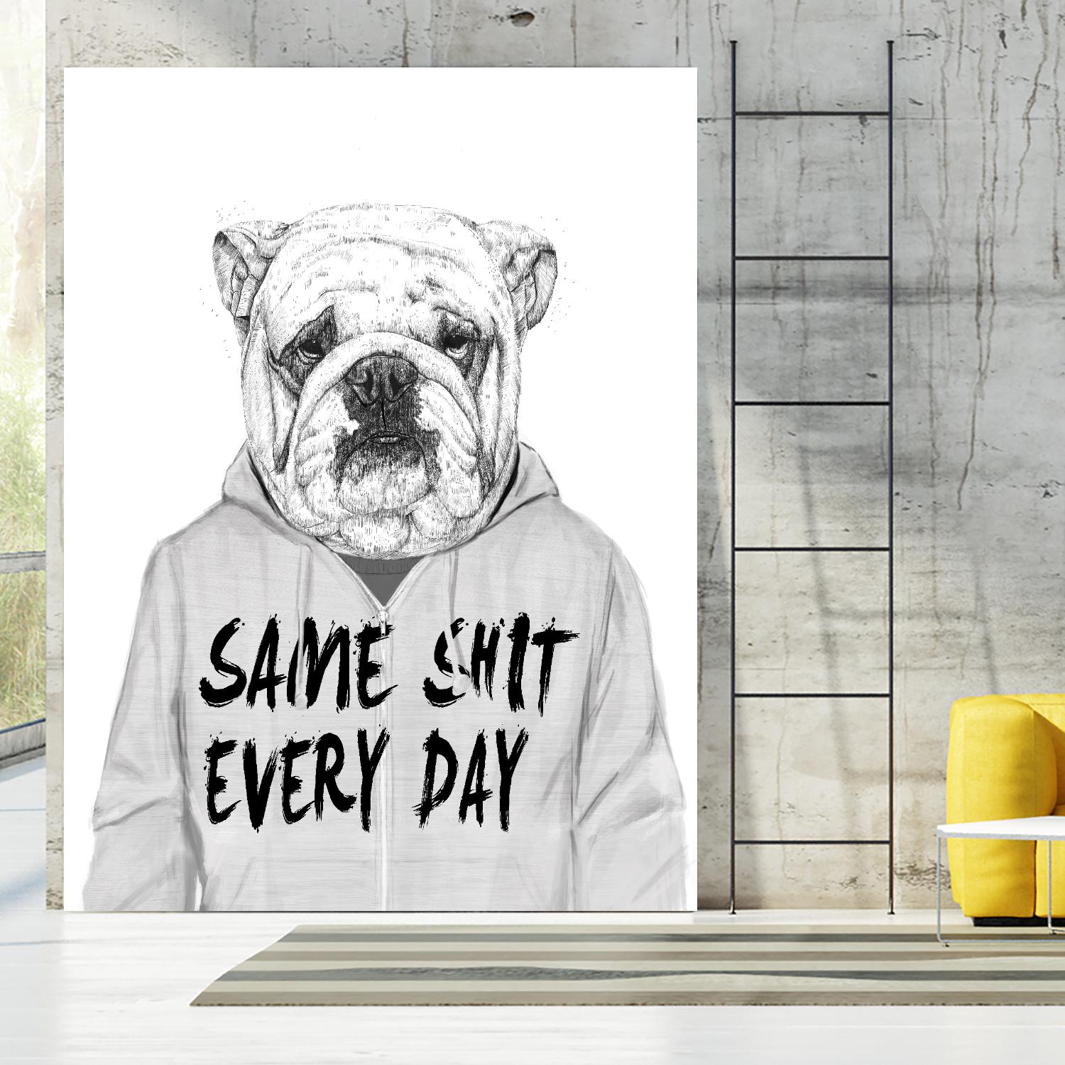 Same Shit Everyday by Balazs Solti on GIANT ART - multicolor urban/pop surrealism