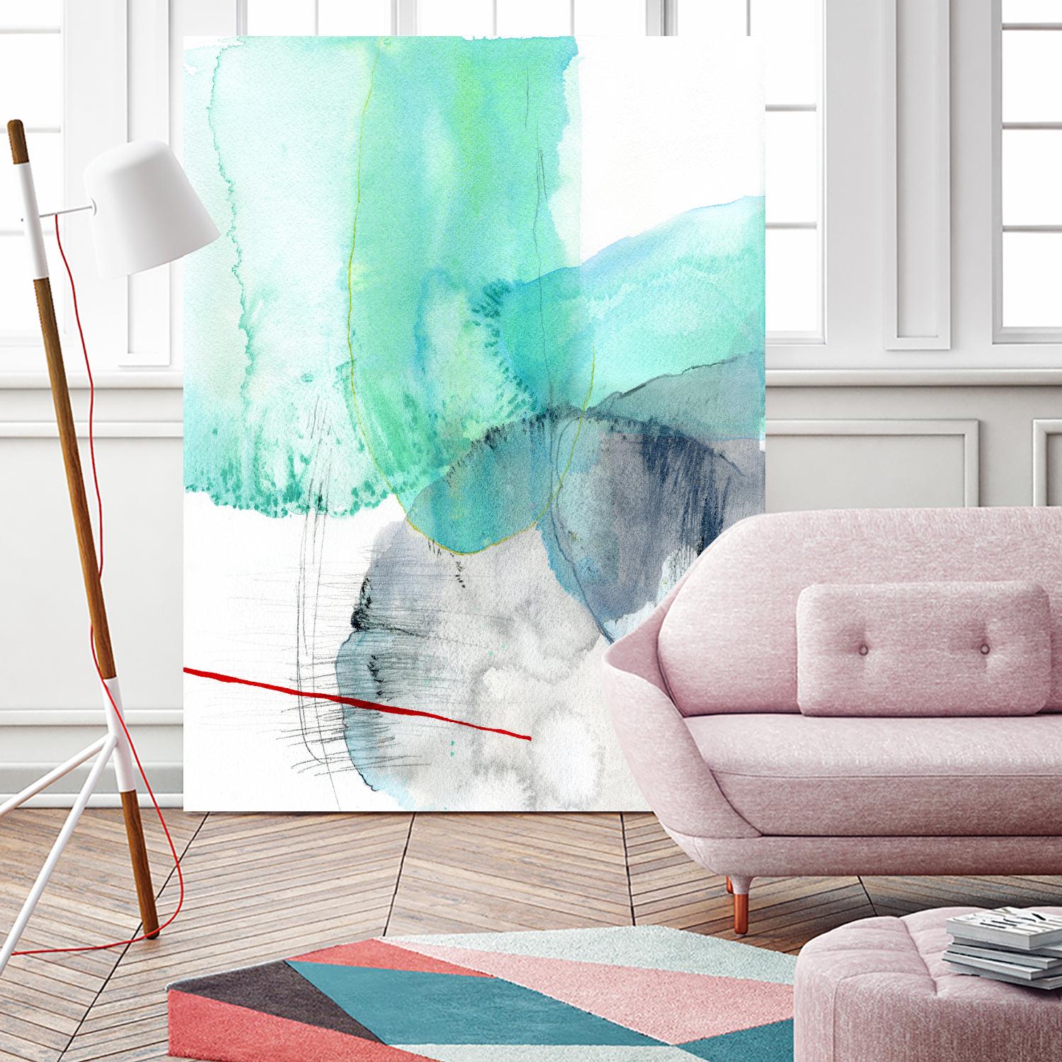 Beach Study 1 by Elisa Sheehan on GIANT ART - multicolor abstracts; contemporary