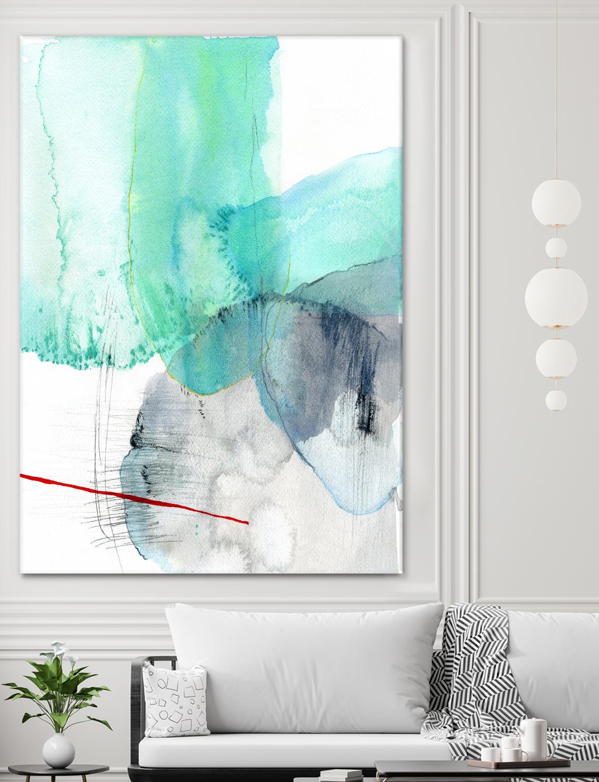 Beach Study 1 by Elisa Sheehan on GIANT ART - multicolor abstracts; contemporary