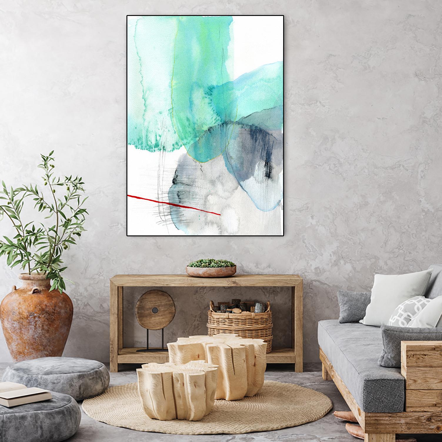 Beach Study 1 by Elisa Sheehan on GIANT ART - multicolor abstracts; contemporary
