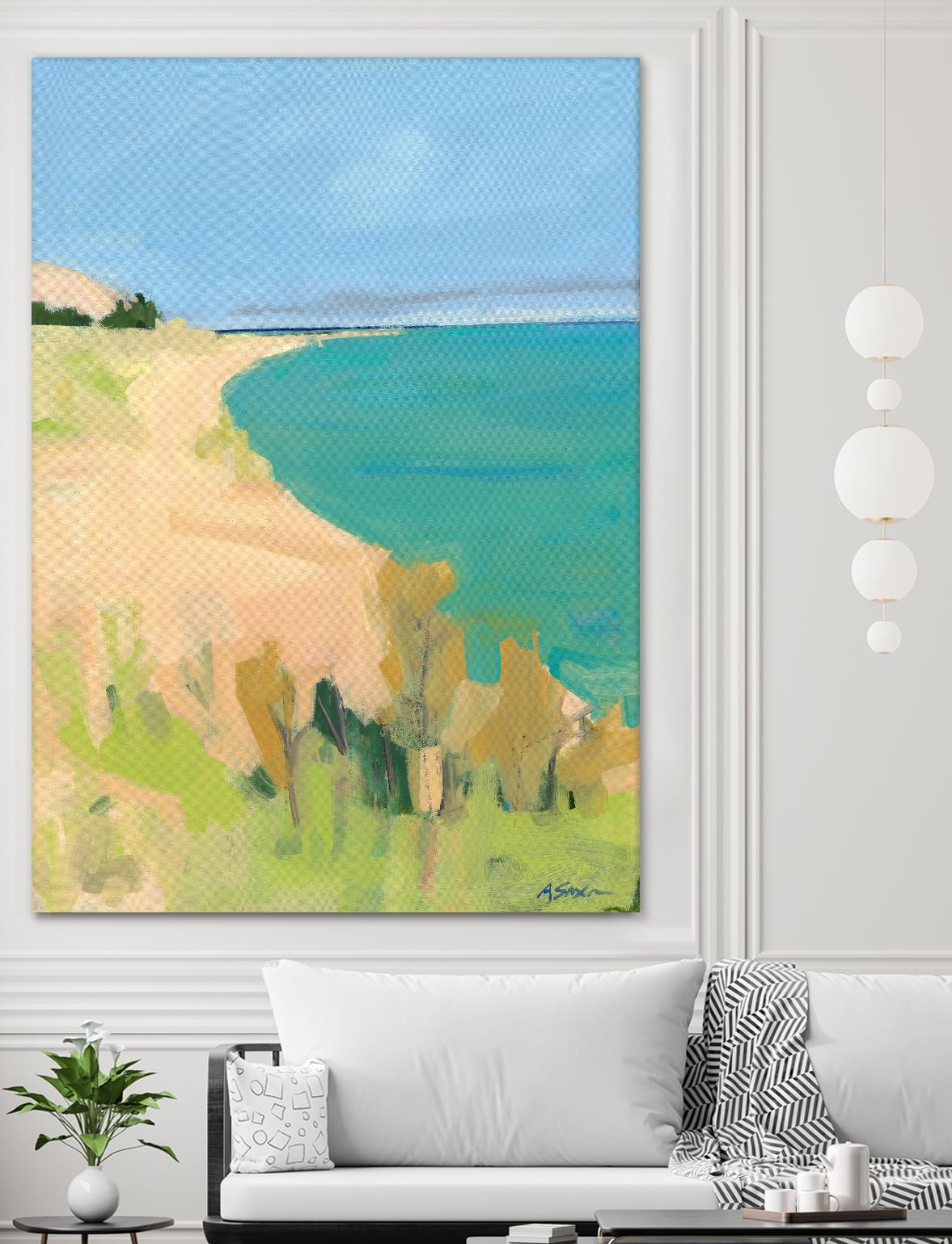 Sleeping Bear Point by Angela Saxon on GIANT ART - multicolor coastal; landscapes; contemporary