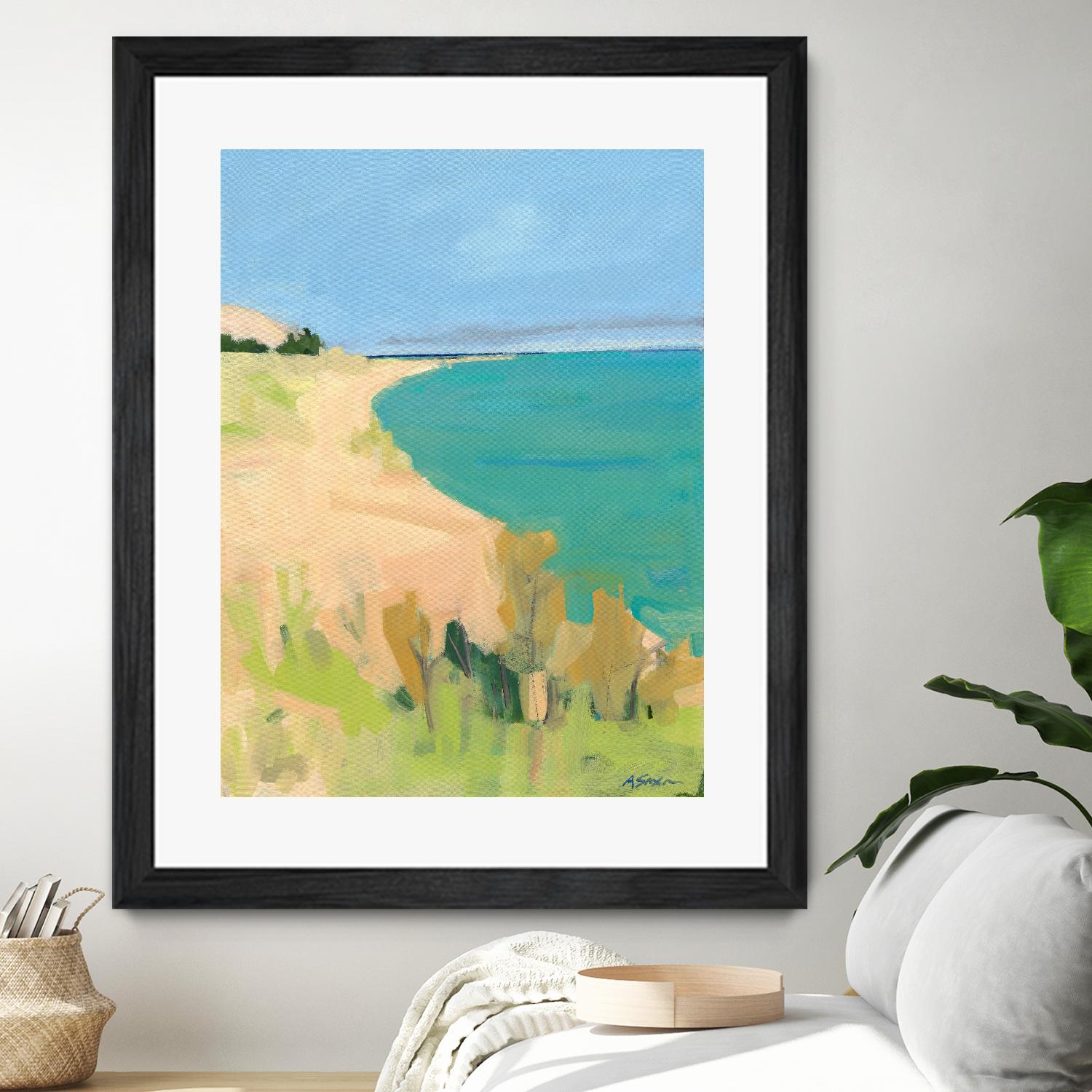 Sleeping Bear Point by Angela Saxon on GIANT ART - multicolor coastal; landscapes; contemporary