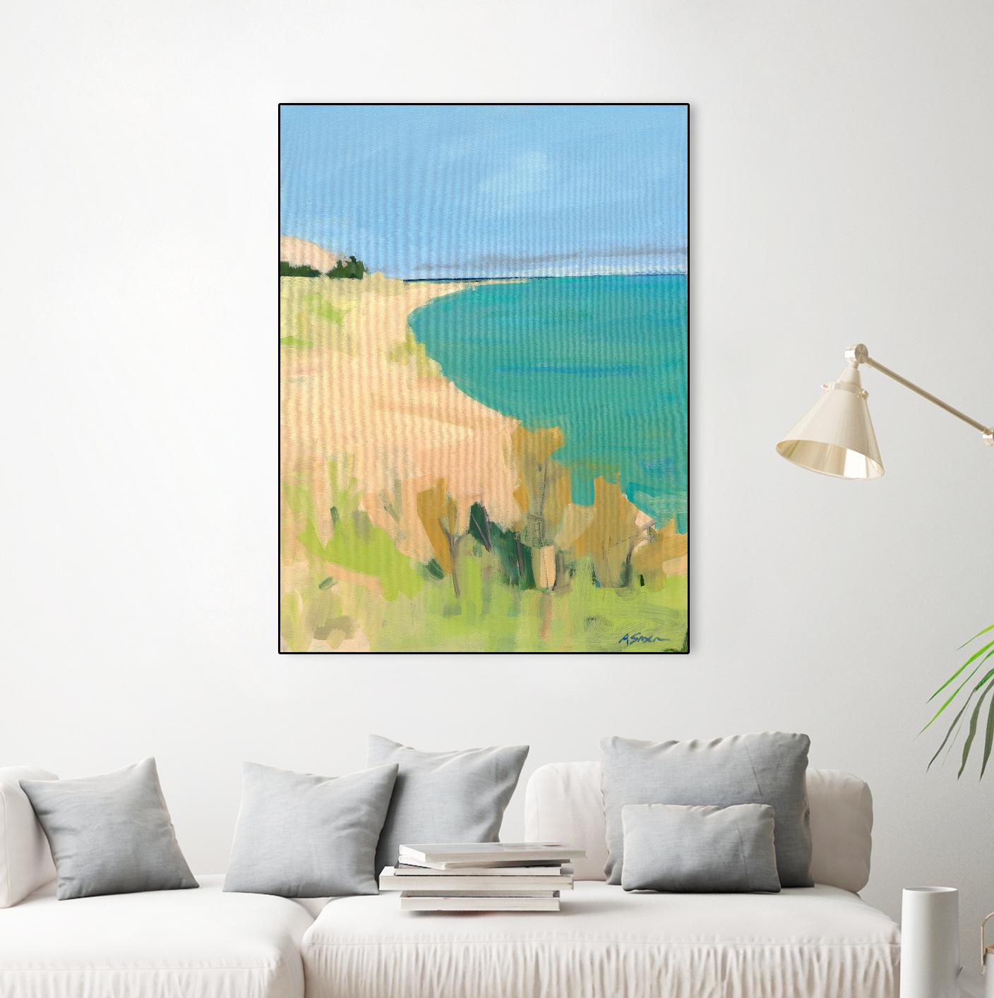 Sleeping Bear Point by Angela Saxon on GIANT ART - multicolor coastal; landscapes; contemporary