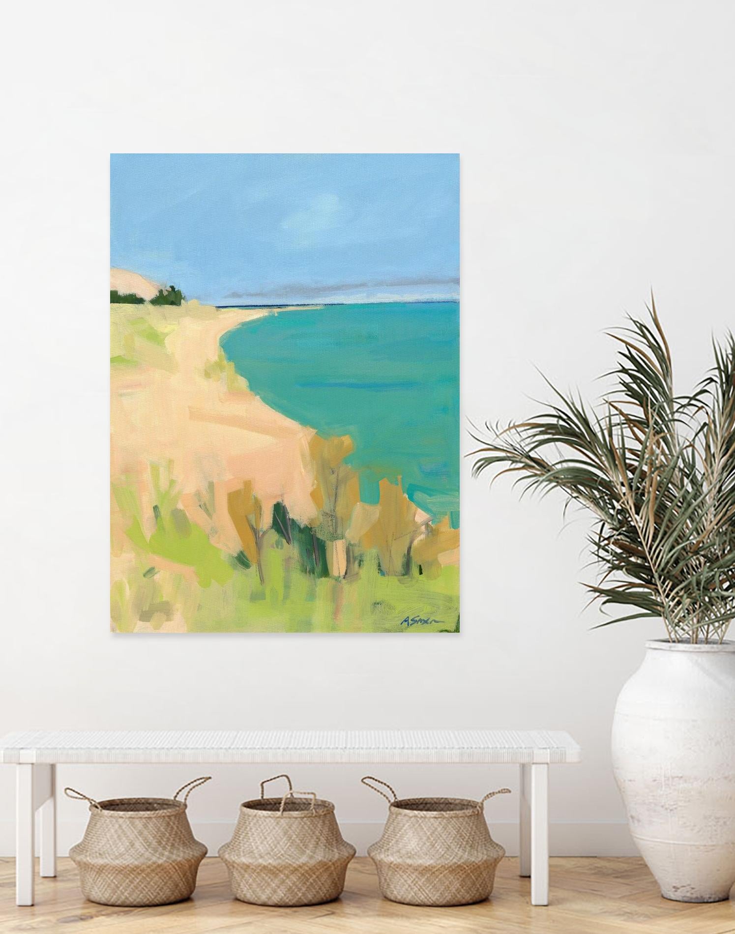 Sleeping Bear Point by Angela Saxon on GIANT ART - multicolor coastal; landscapes; contemporary
