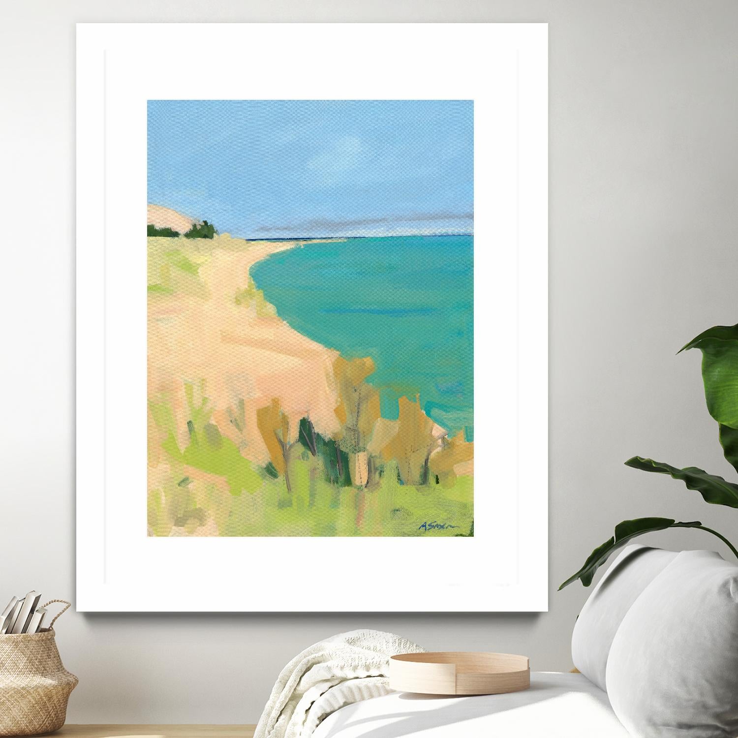 Sleeping Bear Point by Angela Saxon on GIANT ART - multicolor coastal; landscapes; contemporary
