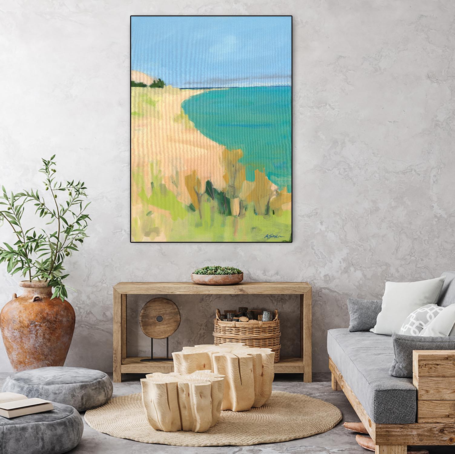 Sleeping Bear Point by Angela Saxon on GIANT ART - multicolor coastal; landscapes; contemporary