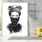 Rebel Girl by Balazs Solti on GIANT ART - black,white contemporary, figurative, urban/pop surrealism, flowers, illustration