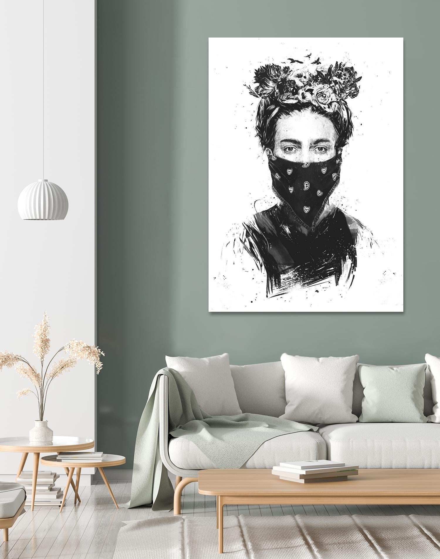 Rebel Girl by Balazs Solti on GIANT ART - black,white contemporary, figurative, urban/pop surrealism, flowers, illustration