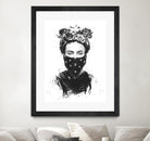 Rebel Girl by Balazs Solti on GIANT ART - black,white contemporary, figurative, urban/pop surrealism, flowers, illustration