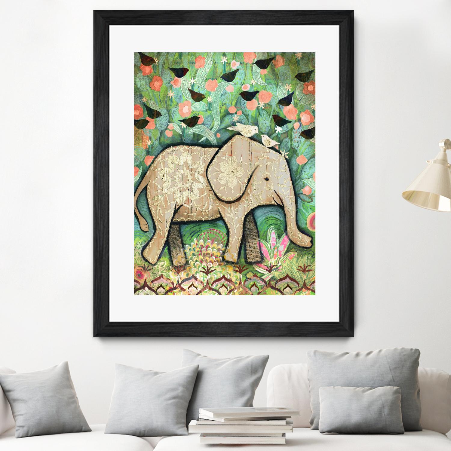 Kiss for Srini by Judy Verhoeven on GIANT ART - multicolor animals; contemporary