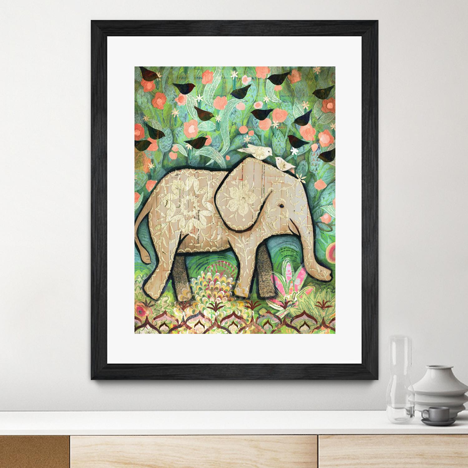 Kiss for Srini by Judy Verhoeven on GIANT ART - multicolor animals; contemporary