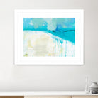 Coastal Blues I by Jan Weiss on GIANT ART - beige abstract