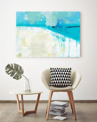 Coastal Blues I by Jan Weiss on GIANT ART - beige abstract