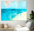 Coastal Blues 2 by Jan Weiss on GIANT ART - beige abstract