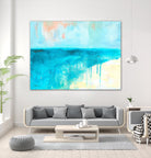 Coastal Blues 2 by Jan Weiss on GIANT ART - beige abstract