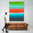 Night Coast Three by Jan Weiss on GIANT ART - red abstract