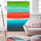 Night Coast Three by Jan Weiss on GIANT ART - red abstract