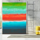 Night Coast Three by Jan Weiss on GIANT ART - red abstract