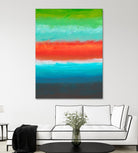 Night Coast Three by Jan Weiss on GIANT ART - red abstract