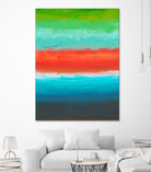 Night Coast Three by Jan Weiss on GIANT ART - red abstract