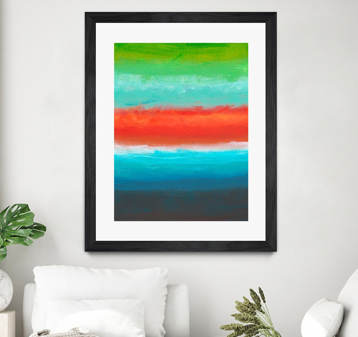 Night Coast Three by Jan Weiss on GIANT ART - red abstract