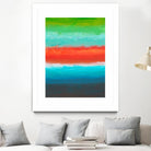 Night Coast Three by Jan Weiss on GIANT ART - red abstract