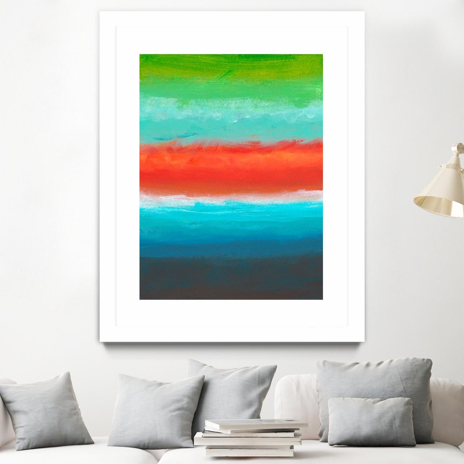 Night Coast Three by Jan Weiss on GIANT ART - red abstract