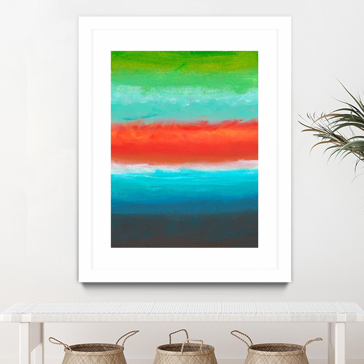 Night Coast Three by Jan Weiss on GIANT ART - red abstract