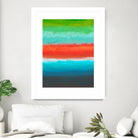 Night Coast Three by Jan Weiss on GIANT ART - red abstract