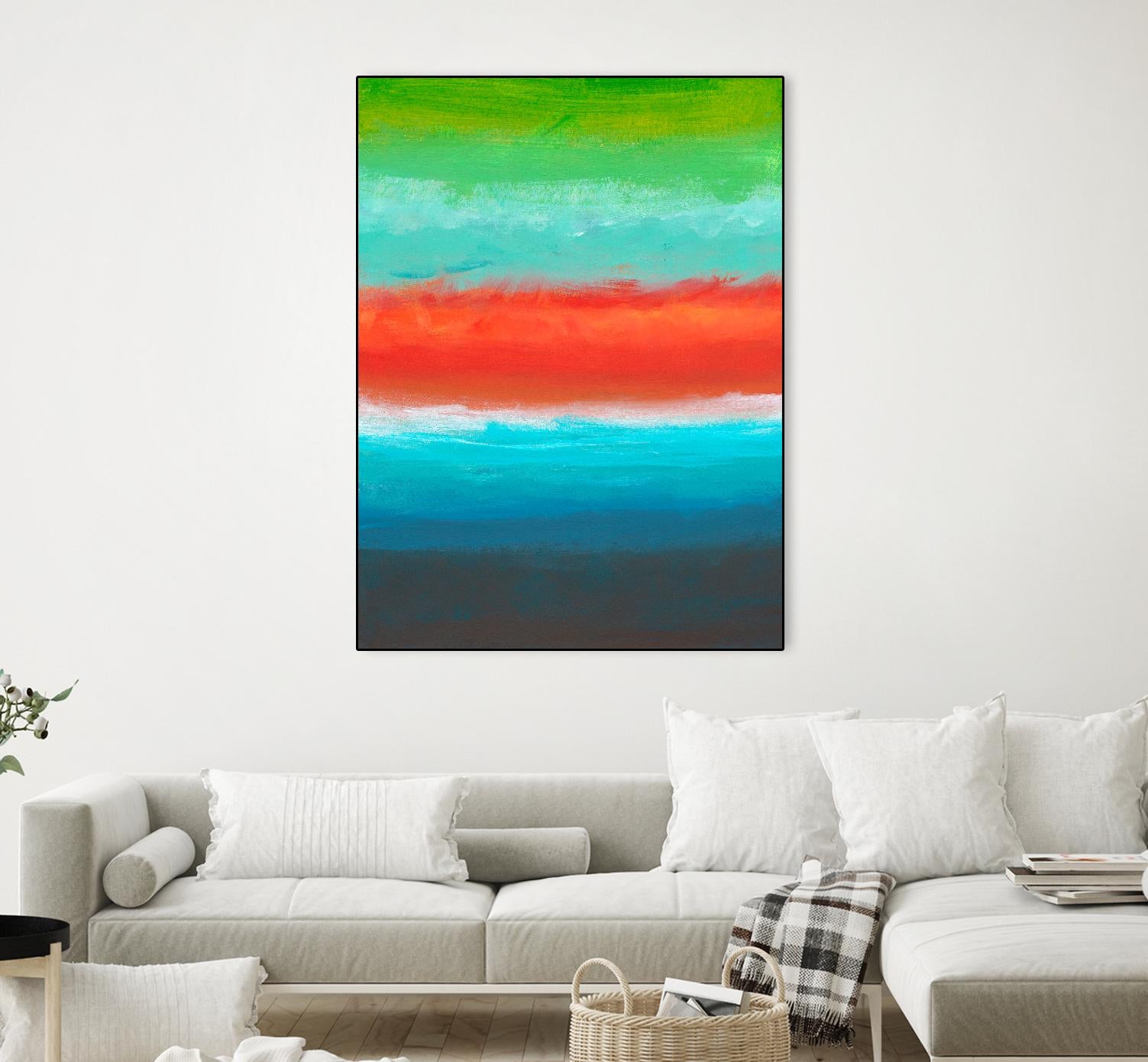 Night Coast Three by Jan Weiss on GIANT ART - red abstract