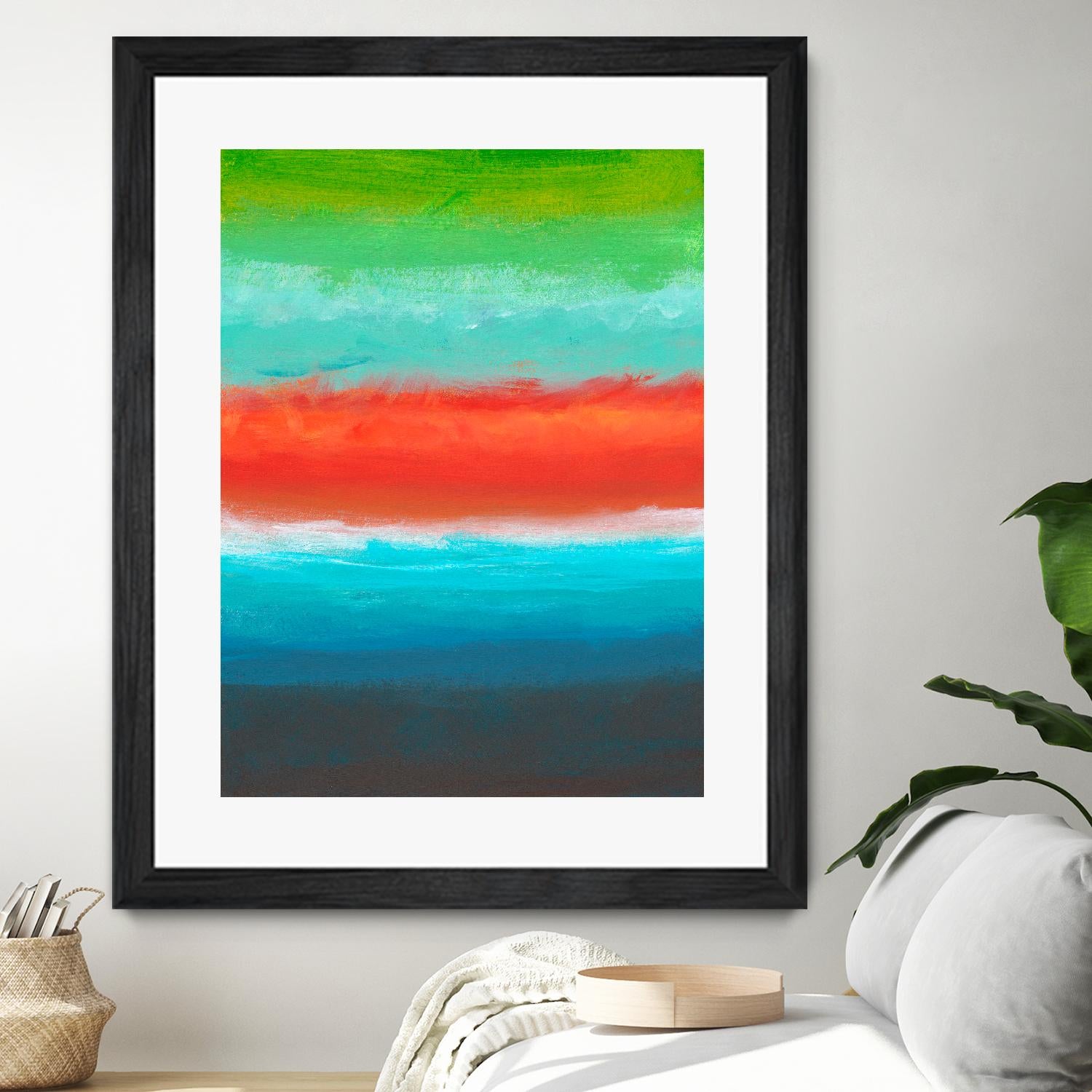 Night Coast Three by Jan Weiss on GIANT ART - red abstract