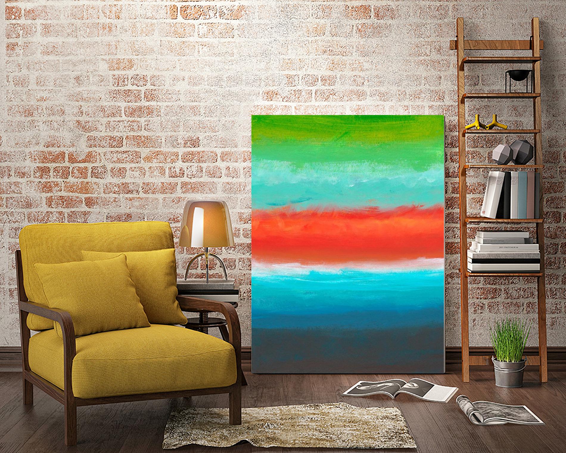 Night Coast Three by Jan Weiss on GIANT ART - red abstract