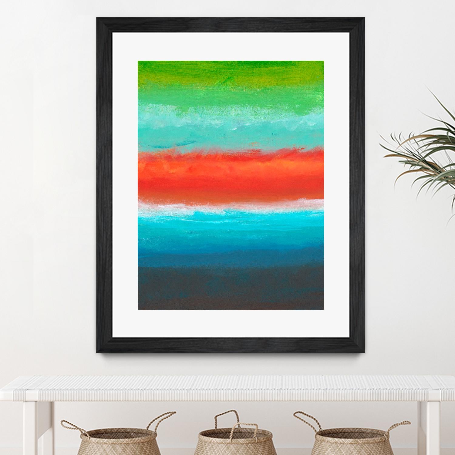 Night Coast Three by Jan Weiss on GIANT ART - red abstract