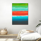 Night Coast Three by Jan Weiss on GIANT ART - red abstract