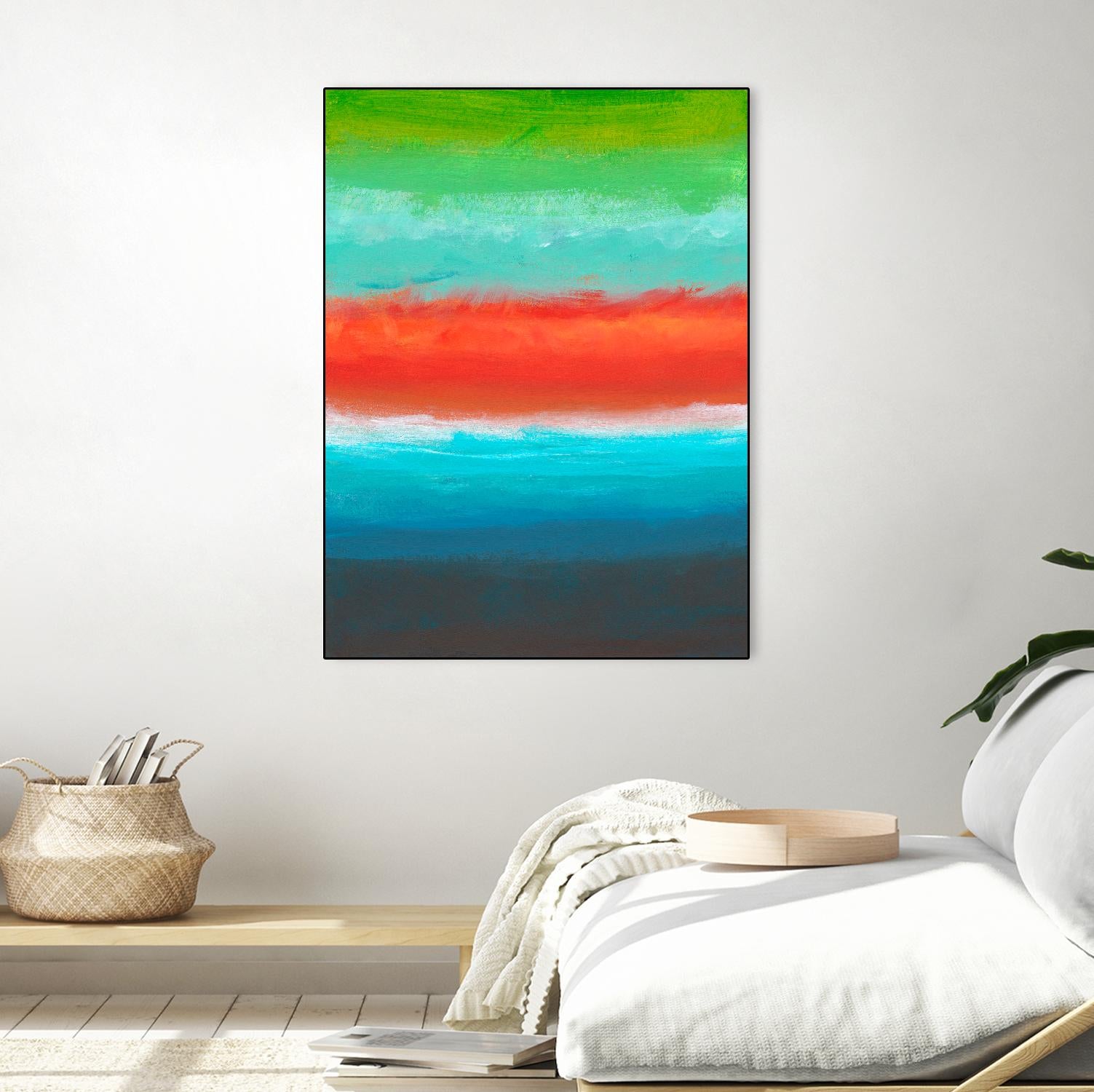 Night Coast Three by Jan Weiss on GIANT ART - red abstract