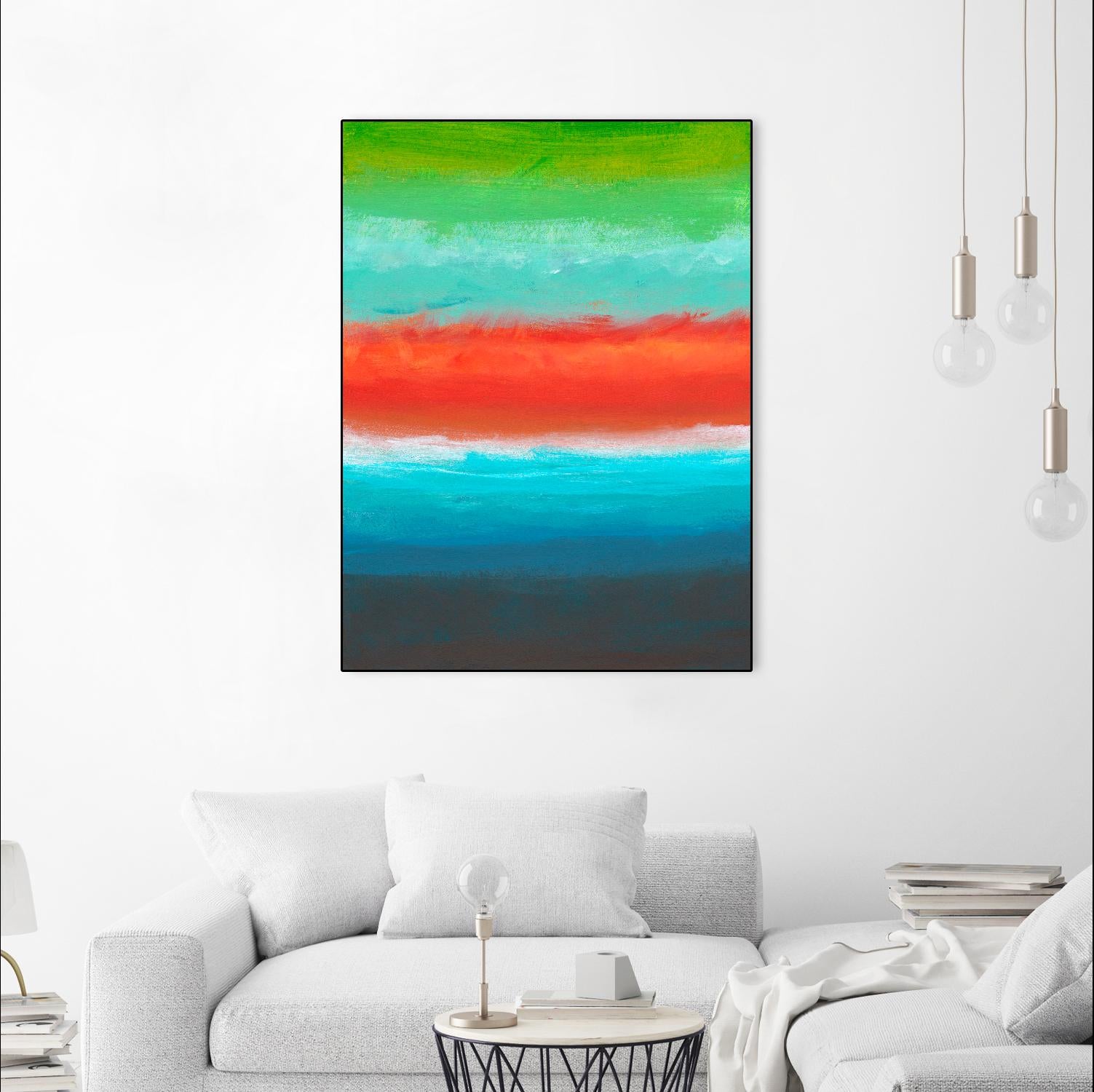 Night Coast Three by Jan Weiss on GIANT ART - red abstract