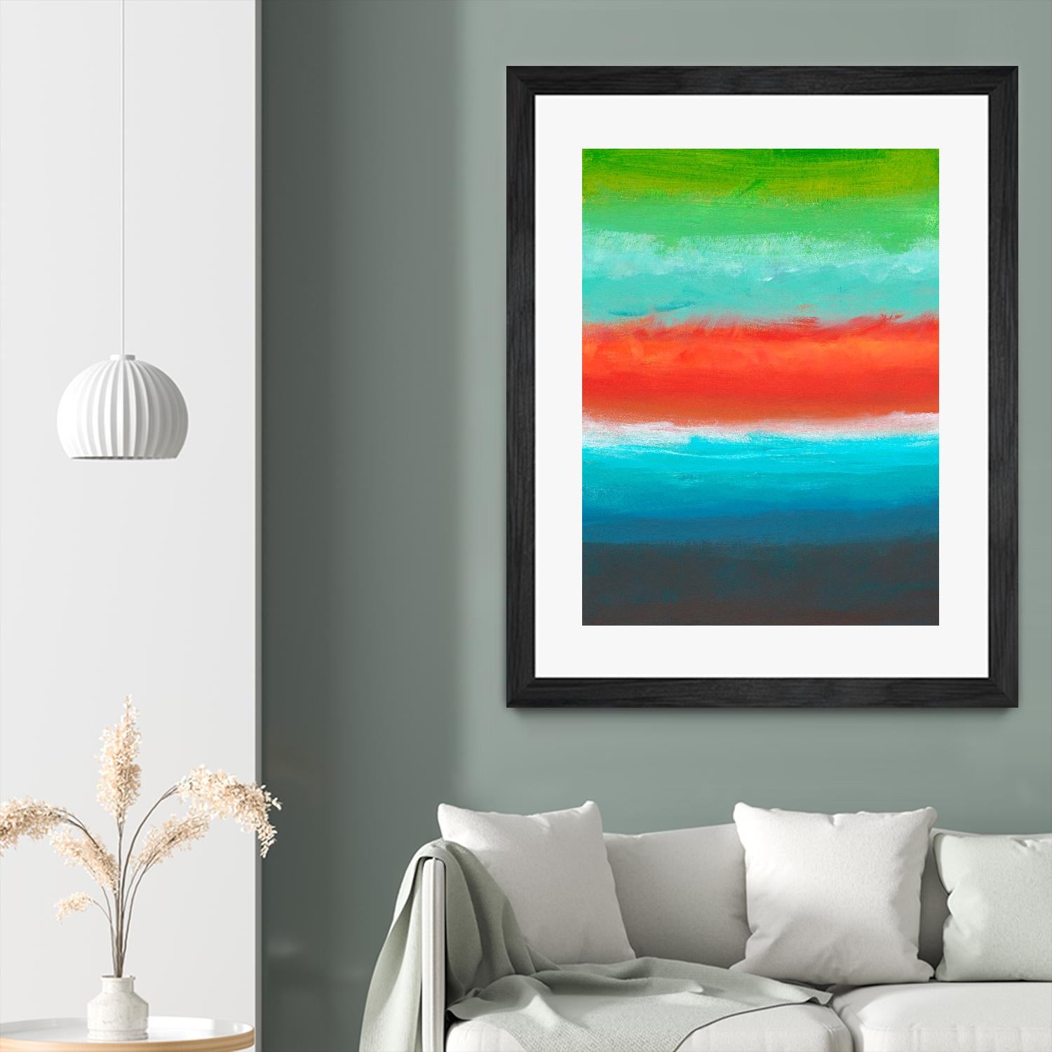 Night Coast Three by Jan Weiss on GIANT ART - red abstract