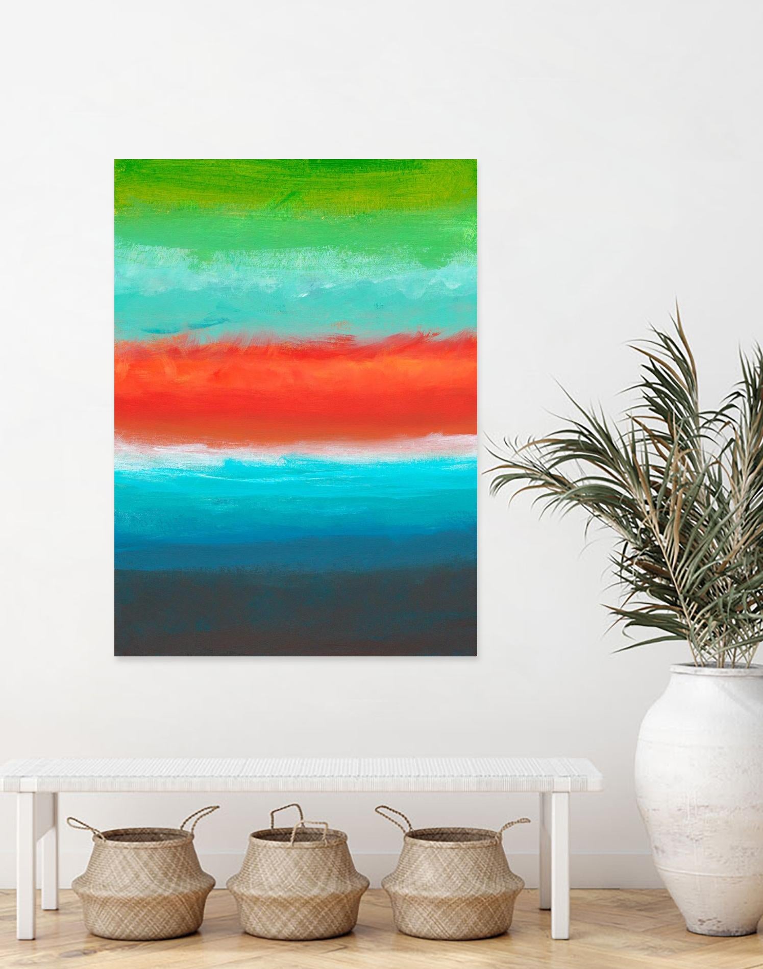 Night Coast Three by Jan Weiss on GIANT ART - red abstract