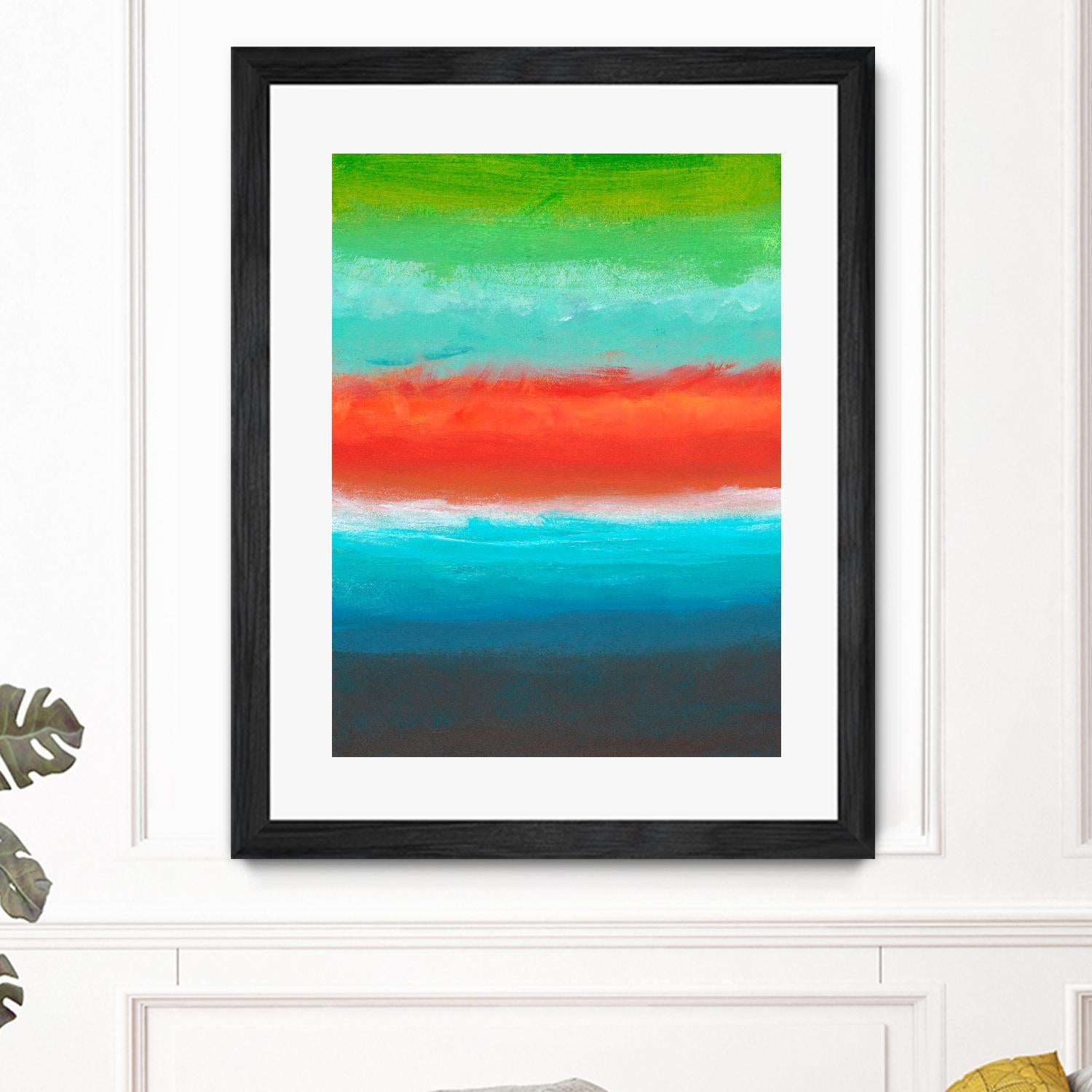 Night Coast Three by Jan Weiss on GIANT ART - red abstract