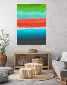 Night Coast Three by Jan Weiss on GIANT ART - red abstract