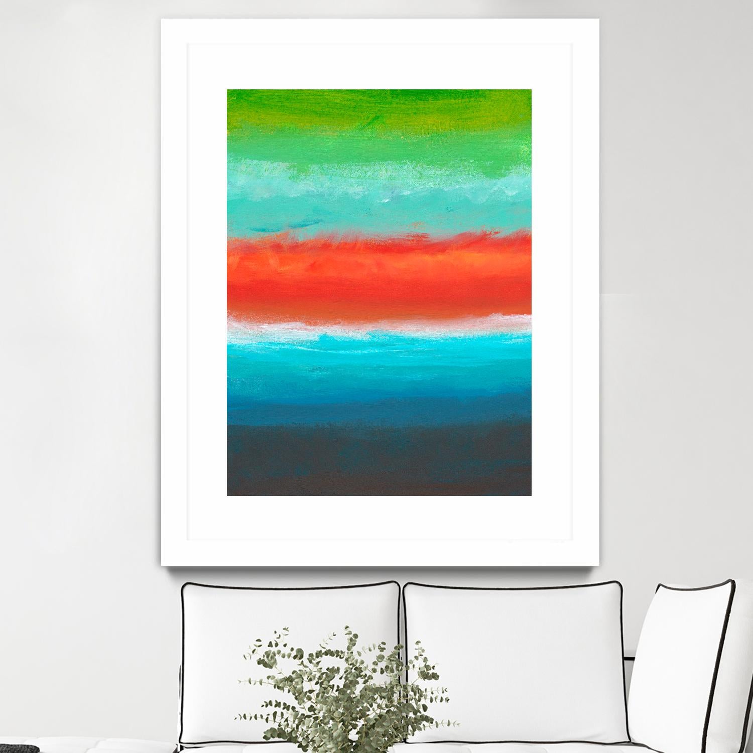 Night Coast Three by Jan Weiss on GIANT ART - red abstract