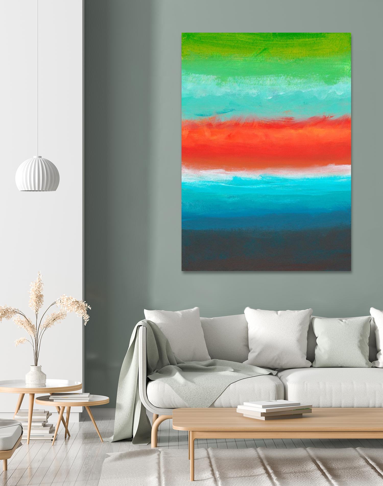 Night Coast Three by Jan Weiss on GIANT ART - red abstract