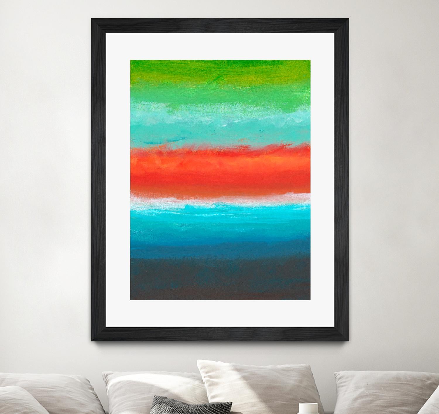 Night Coast Three by Jan Weiss on GIANT ART - red abstract