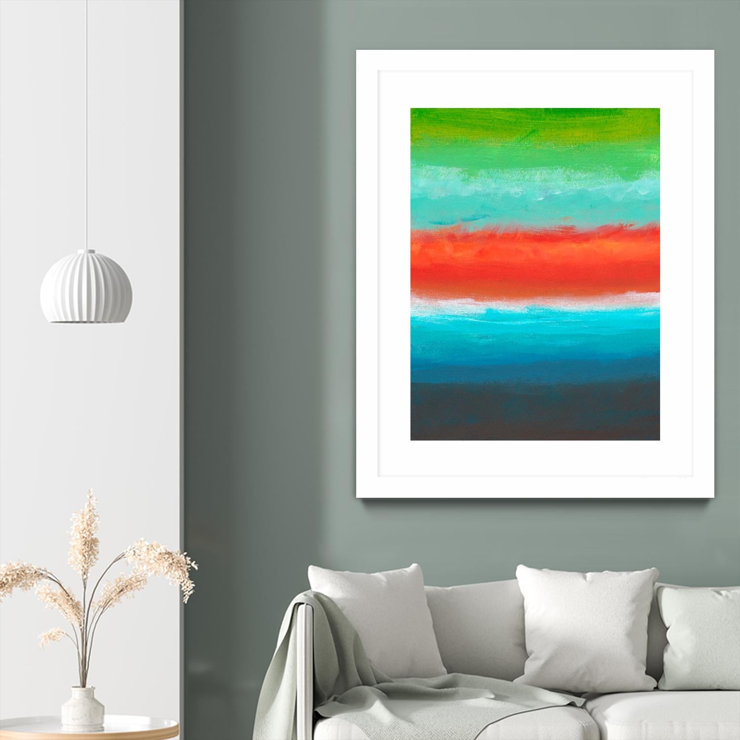 Night Coast Three by Jan Weiss on GIANT ART - red abstract