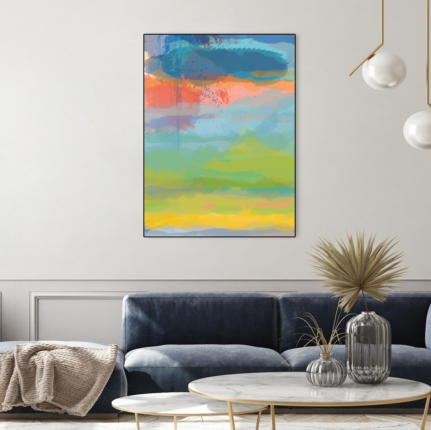 Coral Sky by Jan Weiss on GIANT ART - multicolor contemporary; abstracts