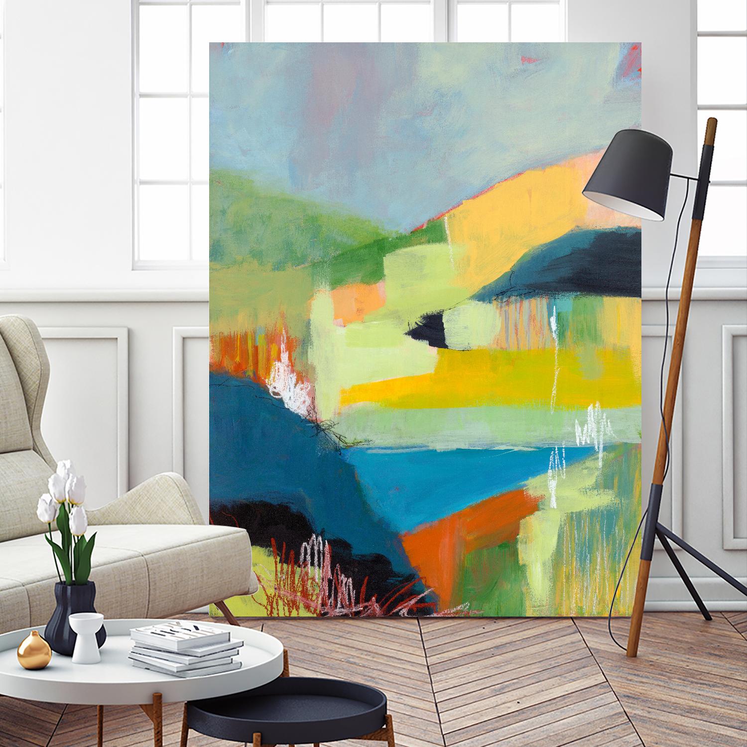 Coastal Hills by Jan Weiss on GIANT ART - multicolor landscapes; abstracts; contemporary
