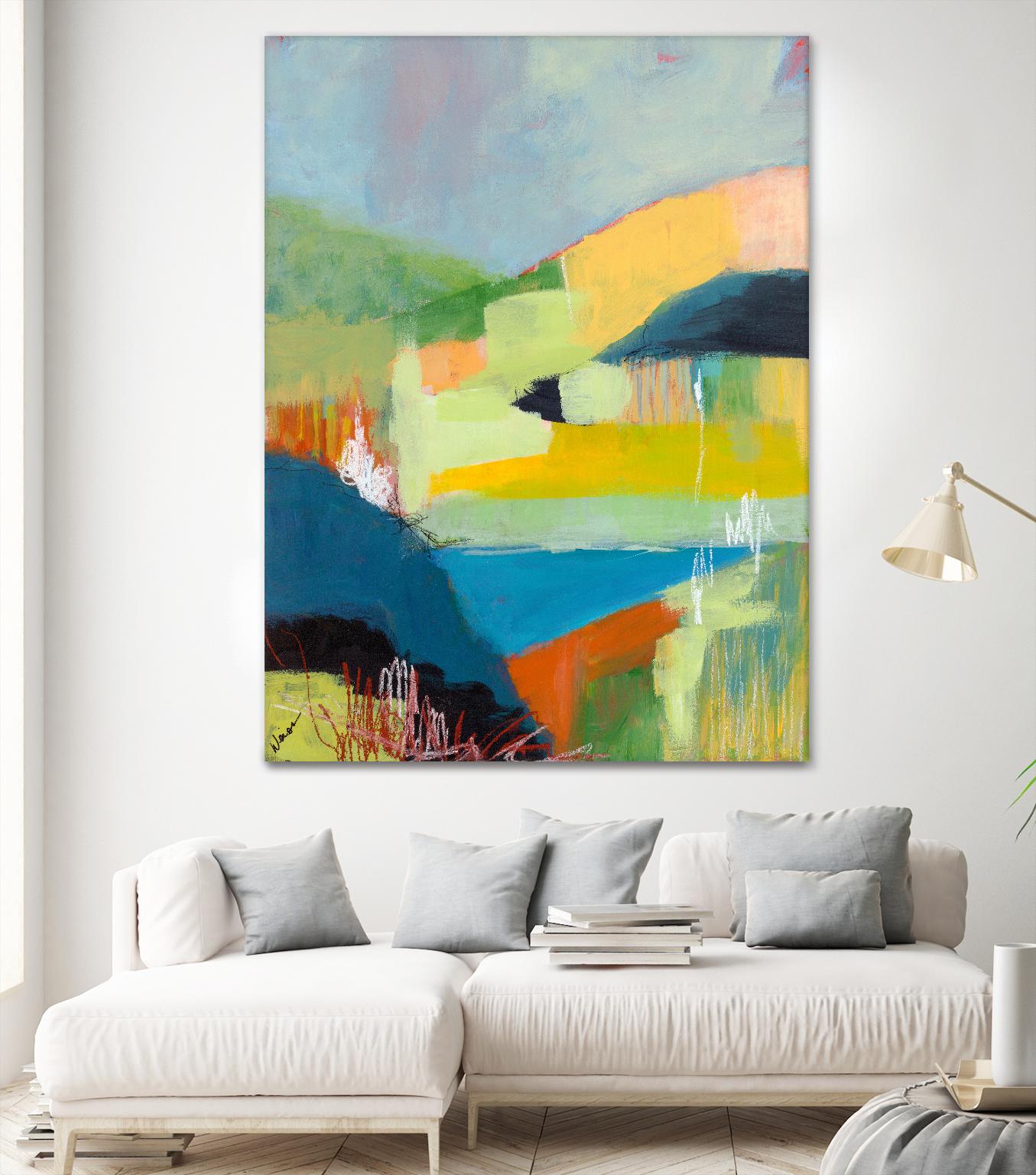 Coastal Hills by Jan Weiss on GIANT ART - multicolor landscapes; abstracts; contemporary