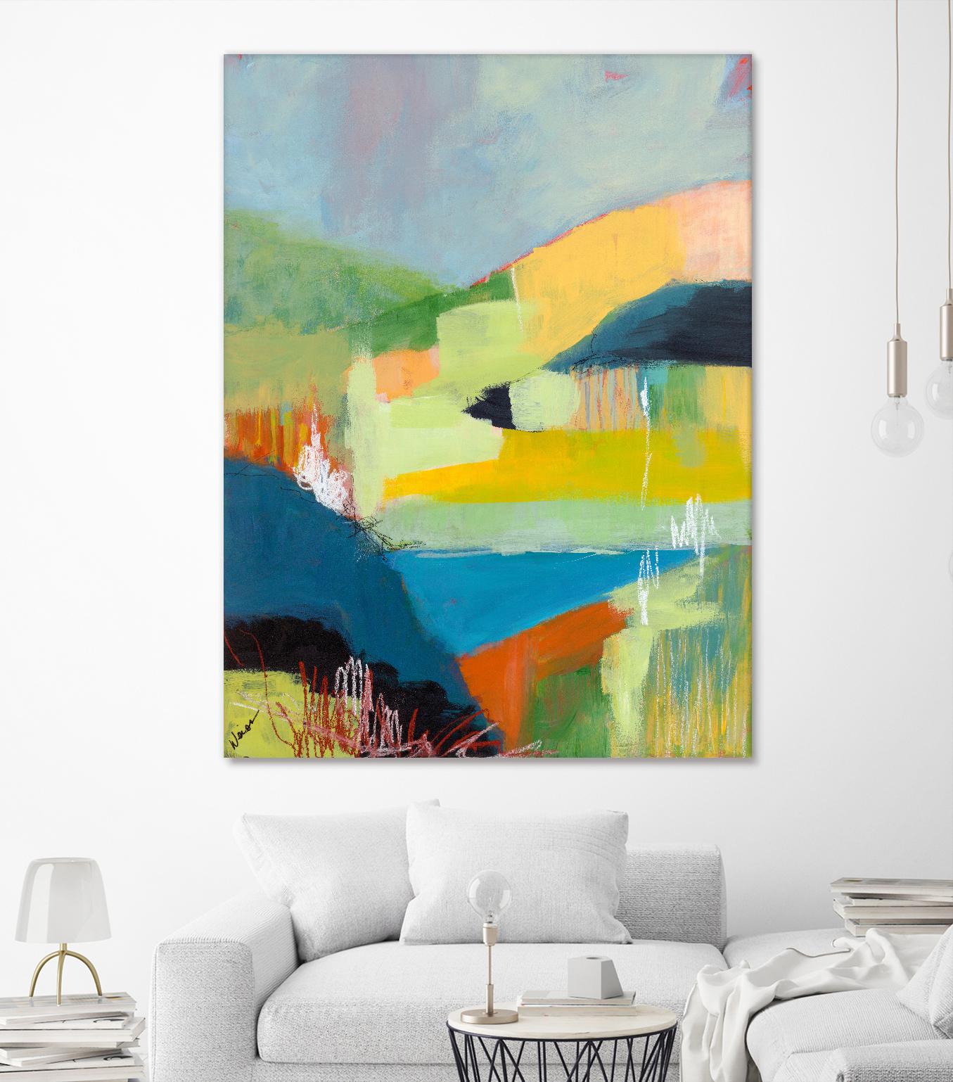 Coastal Hills by Jan Weiss on GIANT ART - multicolor landscapes; abstracts; contemporary