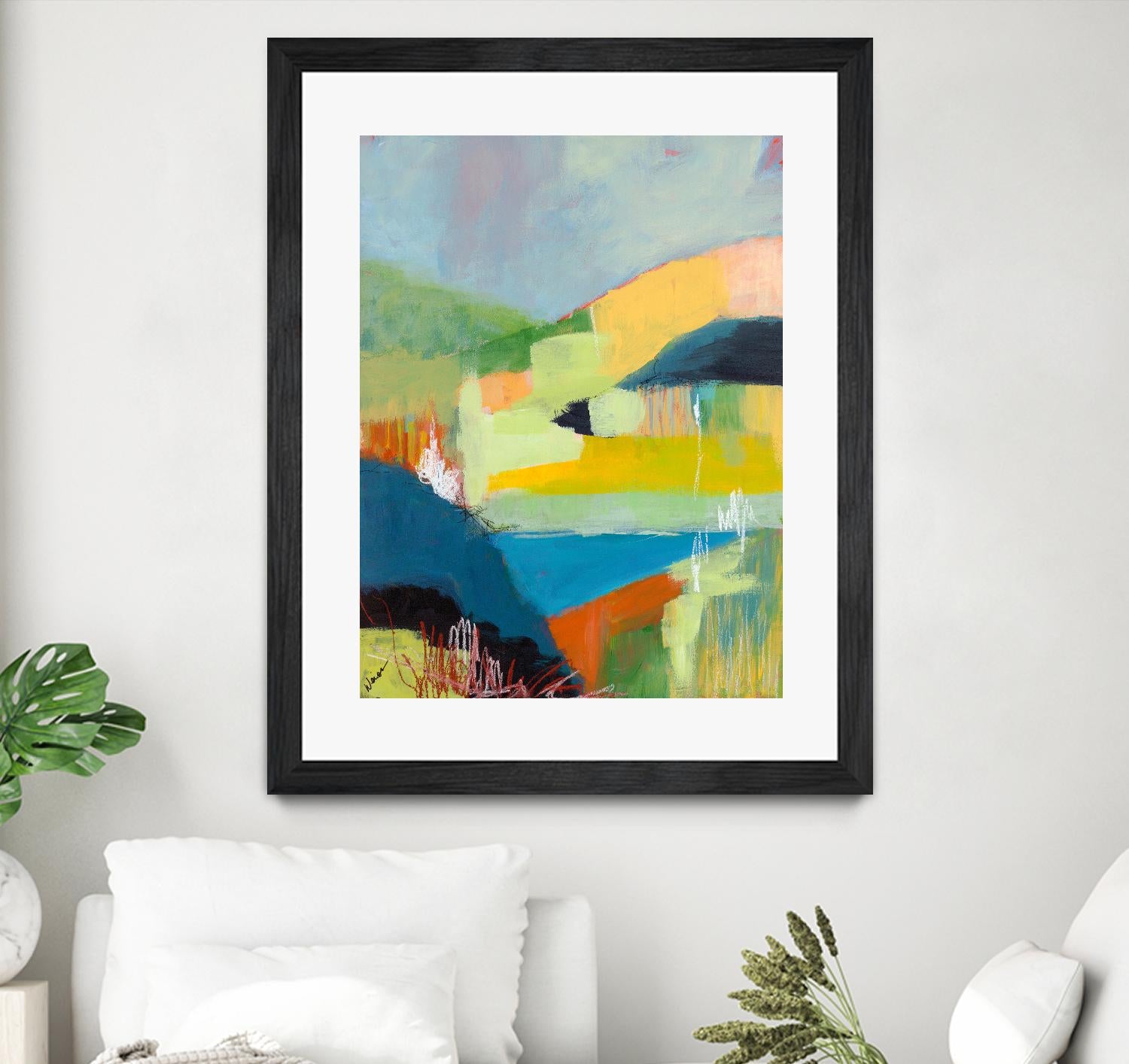 Coastal Hills by Jan Weiss on GIANT ART - multicolor landscapes; abstracts; contemporary